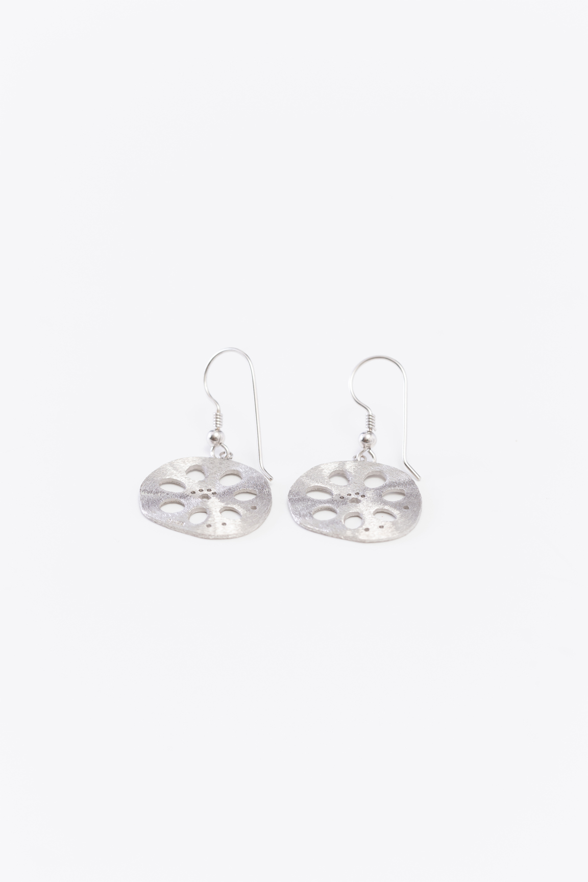 Lotus_Earring(silver) (hook type)