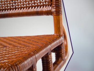 籐製 ロッキングチェア 加瀨ラタン工芸 オットマン付き ラタン 伝統